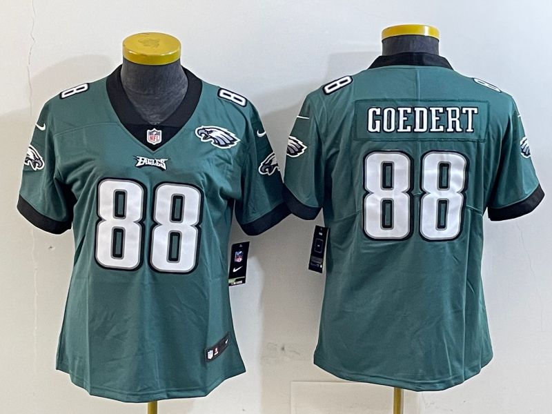 Youth Philadelphia Eagles #88 Goedert Green 2025 Nike Vapor Limited NFL Jersey style 3